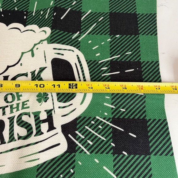 New St Patricks Day Pillow Cover, NEW Green Buffalo plaid Luck of Irish - Picture 3 of 3